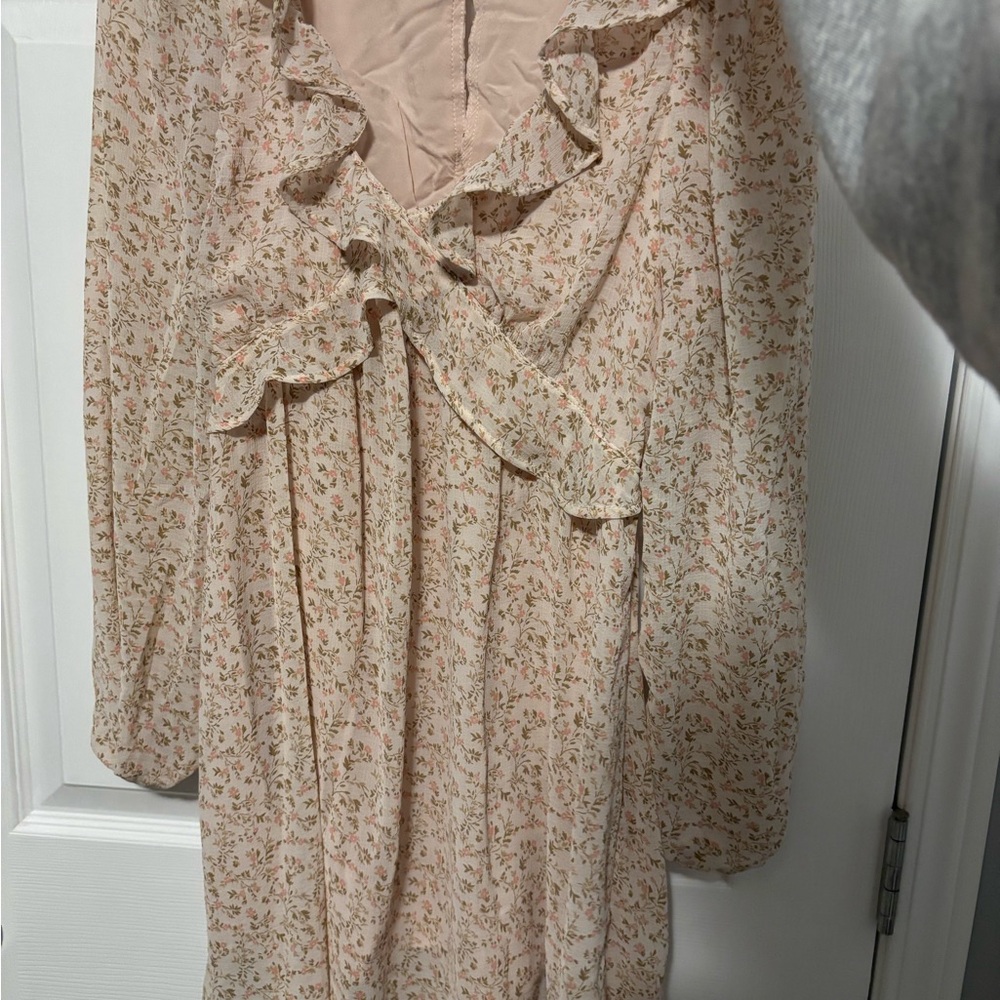 American Eagle Floral Ruffle Dress